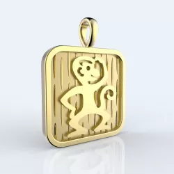 Chinese 12 animals zodiac pendant - Monkey 3D print model
