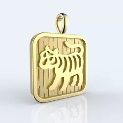 Chinese 12 animals zodiac pendant - Tiger 3D print model