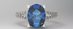 Classical engagement ring 3D print model