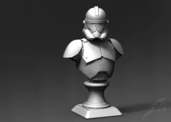 Clone Trooper Phase 2 Bust Fan Art 3D print model