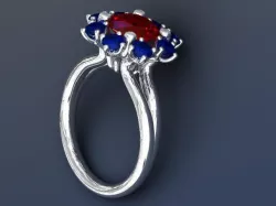 Cluster Ring 3D print model