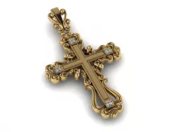 Cross with gems 3D print model