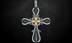 Cross with patterns 247 3D print model