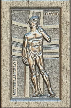 David by Michelangelo for Embossing Hot foil Technique 3D print model