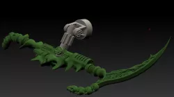 DEATH SCYTHE weapon set 2 Gladiator king 3D print model