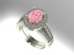 Diamond wedding set 3D print model