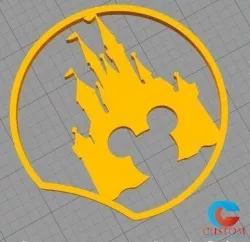 Disney Inspired Mouse Ear - Castle with Mouse 3D print model