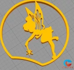 Disney Inspired Mouse Ears - Tinker Fairy with  Wand  3D print model