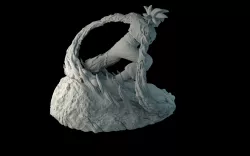Dragon Ball Z Goku on the stand 3D print model