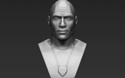Dwayne Rock Johnson bust 3D printing ready stl obj formats 3D print model