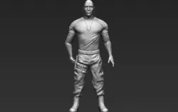 Dwayne The Rock Johnson Fast and Furious 3D printing ready  3D print model