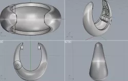 Earring Boat  3D print model