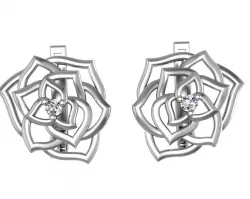 Earrings Roses from set  3D print model