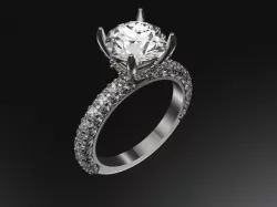 Engagement ring 3D print model