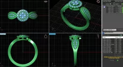 Engagement Ring Design R-001-SS 3D print model