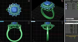 Engagement Ring Design R-002-SS 3D print model