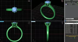Engagement Ring Design R-003-SS 3D print model