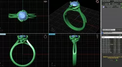 Engagement Ring Design R-004-SS 3D print model