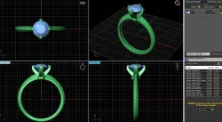 Engagement Ring Design R-005-SS 3D print model