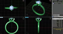 Engagement Ring Design R-006-SS 3D print model