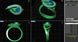 Engagement Ring Design R-007-SS 3D print model