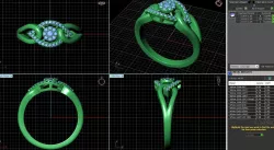 Engagement Ring Design R-008-SS 3D print model
