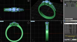Engagement Ring Design R-010-SS 3D print model