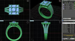 Engagement Ring Design R-011-SS 3D print model