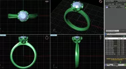 Engagement Ring Design R-012-SS 3D print model