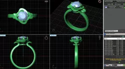 Engagement Ring Design R-013-SS 3D print model