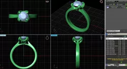 Engagement Ring Design R-014-SS 3D print model