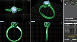 Engagement Ring Design R-015-SS 3D print model