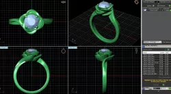 Engagement Ring Design R-016-SS 3D print model
