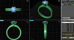 Engagement Ring Design R-017-SS 3D print model