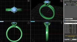Engagement Ring Design R-018-SS 3D print model