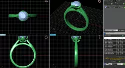 Engagement Ring Design R-020-SS 3D print model