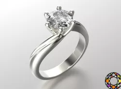 Engagement ring with set of sizes 0073 3D print model