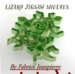 Escher lizard shelf 3D print model