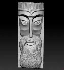 Face made of wood 3D print model