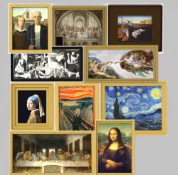 Famous paintings pack for 3D printing 3D print model