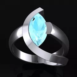 Fashion Marquise Jewelry Ring Like Twisted Shank Band - ANS-1 3D print model
