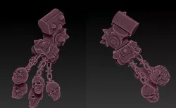 FLAIL OF SKULLS CONTEMPNOR CUSTOM WEAPON 3D print model