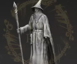 Gandalf the Lord of the Rings Hobbit 3D printing ready stl obj 3D print model
