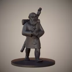 Gnome Priest or Cleric Miniature 3D print model