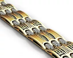 Gold Mens Bracelets C 3D print model