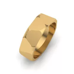 Gold ring with edges 3D print model