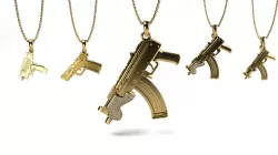 Gun Pendant bundle  3D print model