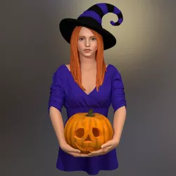 Halloween girl 3D print model