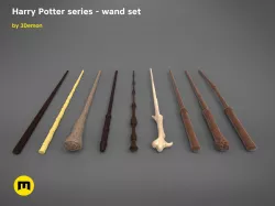 Harry Potter wand set - Harry Potter films 3D print model