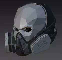 Helmet from Deus Ex Mankind Divided for 3D-printing 3D print model